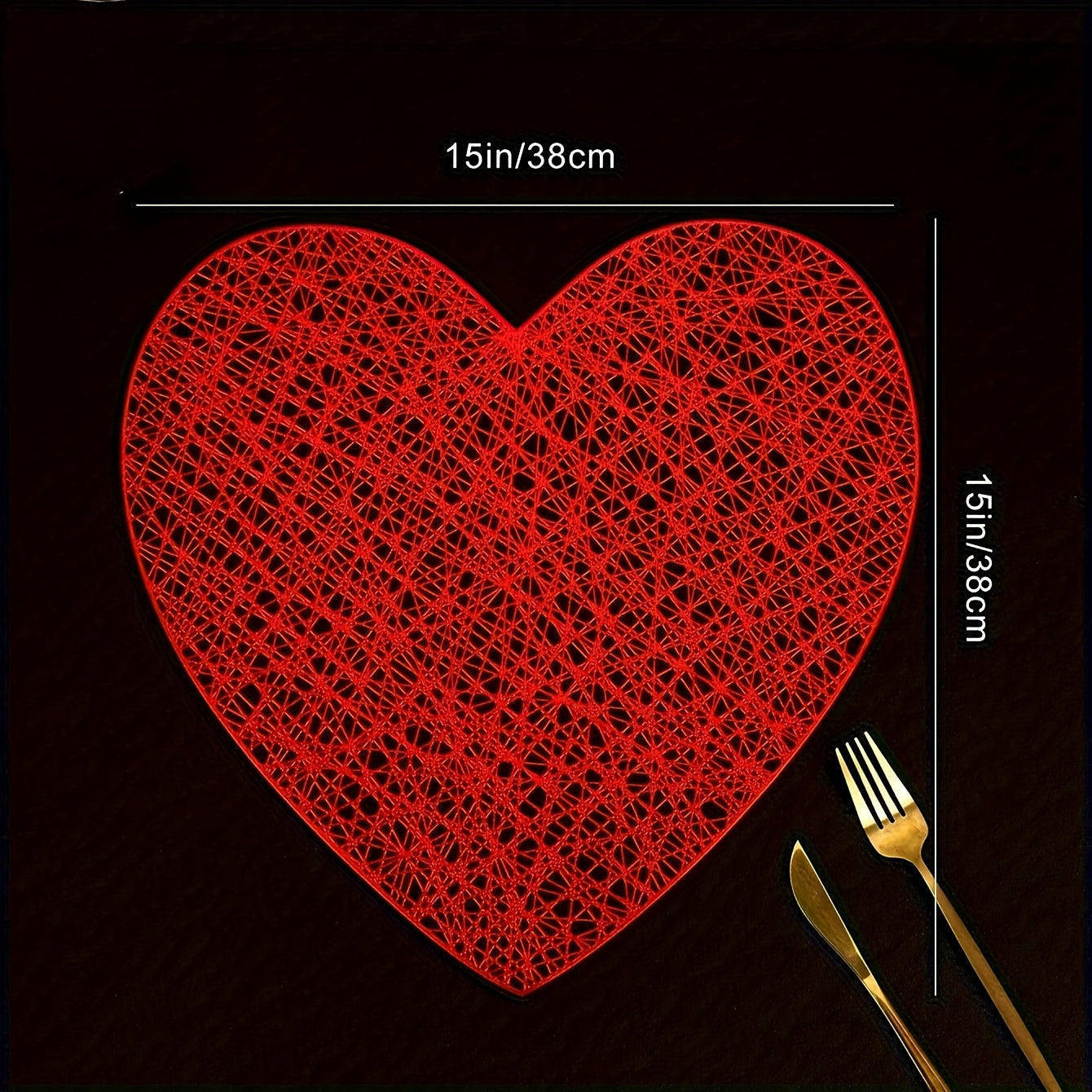 Jogo Americano de Coração - Gustha Decor