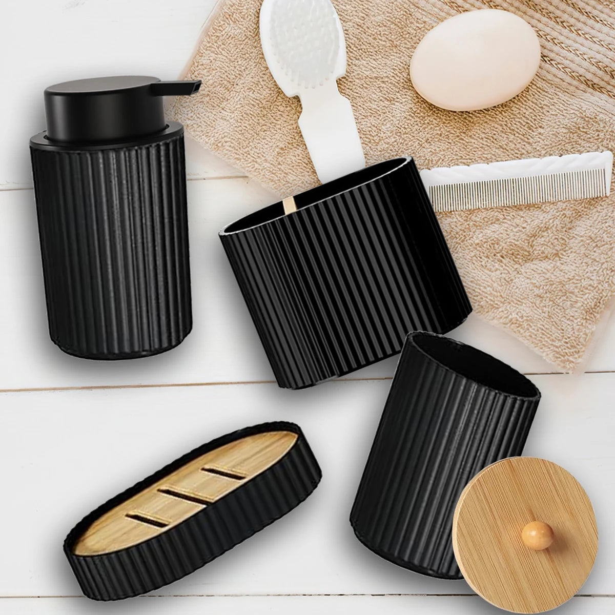 Conjunto Recipientes Rústicos de Bancada - Gustha Spa